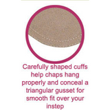 New! Ultrasuede Fringed Show Chaps Chocolate Brown