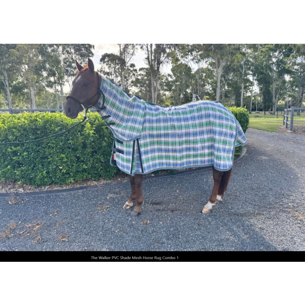 New! Walker PVC Shade Mesh Horse Rug Combo Summer Combos