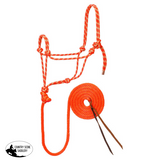 New! Weaver Halter Rope Diamond Braid - Orange/ Mint