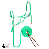 New! Weaver Halter Rope Diamond Braid - Teal/Grey/Orange