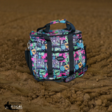 New! WESTERN NEON GROOMING TOTE WITH ZIPPER - Country Scene Saddlery and Pet Supplies