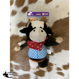 New! Western Plush Squeaky Dog Toy - Cow Product Id: Km-08141