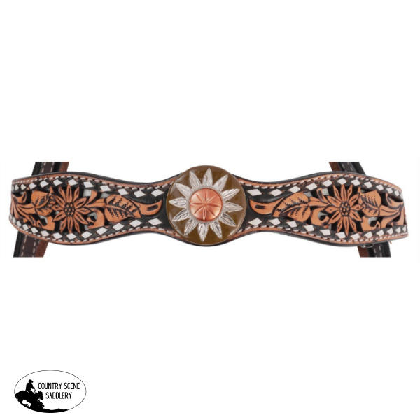 New! White Daisy Filigree Browband Headstall