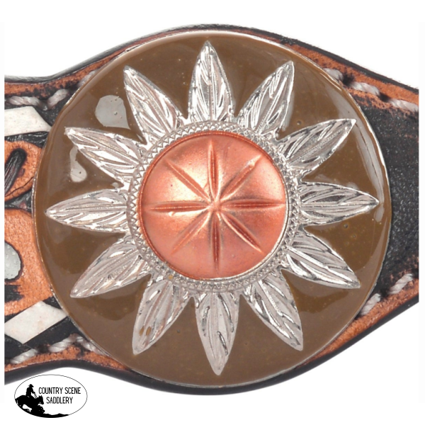 New! White Daisy Filigree Browband Headstall