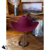 New! Wilde Traveller Cowboy Hat /MAROON $189.00 Pre-order - Hat Accessories