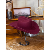 New! Wilde Traveller Cowboy Hat /MAROON $189.00 Pre-order - Hat Accessories