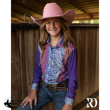 New!*YOUTH* COSMIC CHEETAH MESH SLEEVE PERFORMANCE RODEO SHIRT - Country Scene Saddlery and Pet Supplies