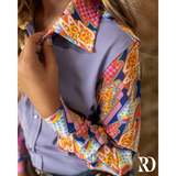 New!*YOUTH* ELECTRIC COWGIRL MESH SLEEVE PERFORMANCE RODEO SHIRT