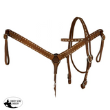 New1 Leather buck stitched headstall and breastcollar. - Country Scene Saddlery and Pet Supplies