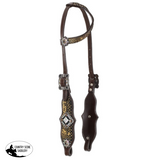 New1 Showman Limited Edition Anaconda Shimmer One Ear Headstall and Breastcollar Set Full/cob Tack Sets
