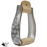 Nsw! Polished aluminum engraved stirrups - Country Scene Saddlery and Pet Supplies