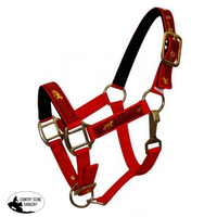 New! Nylon Halter. Pony / Red Showman Halters