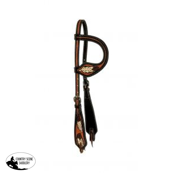 One Ear Headstall With Painted Feather Design Headstalls And Bridles
