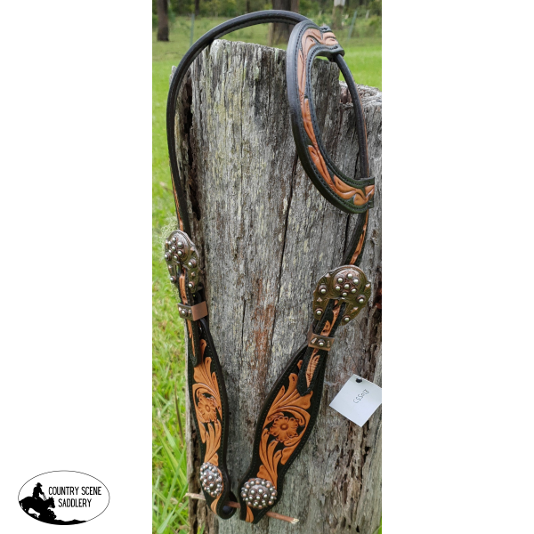 New! One Eared Tooled Bridle- Css015