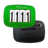 New! Equestrian Australia Stallion Hamag™ Leather Bridle Number Holders (Pair) - 4 digit - Stallion Discs