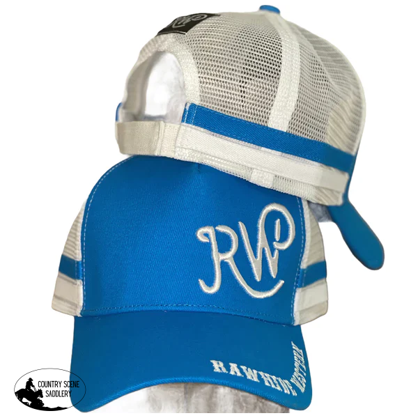 P4048- Rawhide Western Turquoise Country Trucker Cap Caps
