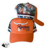 P4057 - Rawhide Coral & Cactus Flower P/Tail Country Trucker Cap Caps