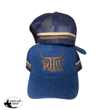 P4147 - RHW Denim & Carved Western Trucker Cap - Country Scene Saddlery and Pet Supplies