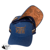 P4147 - Rhw Denim & Carved Western Trucker Cap Caps