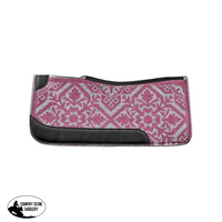 Painted Floral Felt Pad Pink Western Saddle