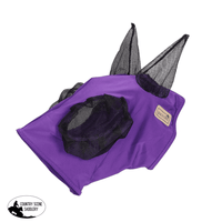 Piccolo Lycra Pull-On Fly Mask Mini / Purple/Black Horse Rugs