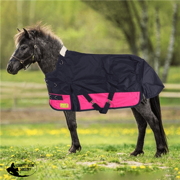 Piccolo Mini 600D Turnout Rug - Navy/Pink Horse Wear