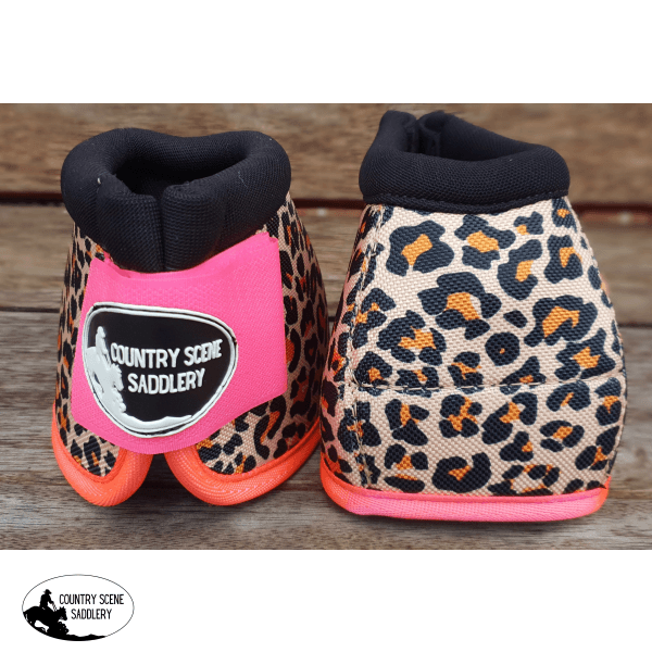 Pink Cheetah No Turn Bell Boots.