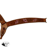 Pink Floral Carved Breastplate - Country Scene Saddlery and Pet Supplies
