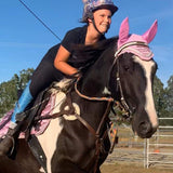 Pink Sparkly Pad and bonnet - Country Scene Saddlery and Pet Supplies