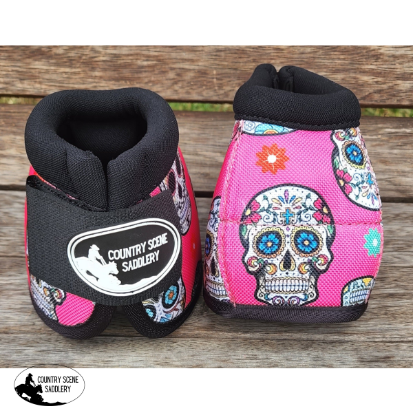 Pink Sugarskull No Turn Bell Boots.