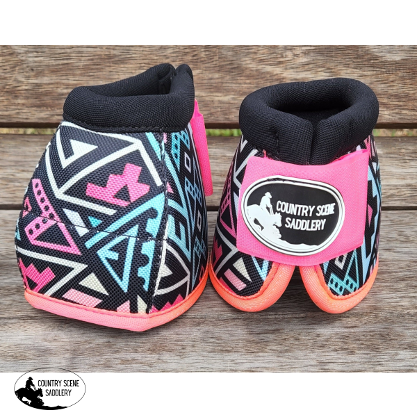 Pink Tribal No Turn Bell Boots.