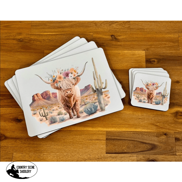 Placemat & Coaster Set - Cactus Highland Giftware