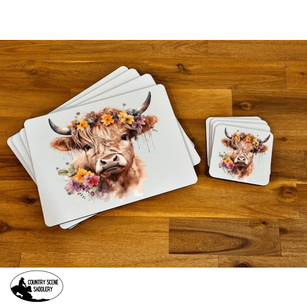 Placemat & Coaster Set - Floral Crown Highland Giftware