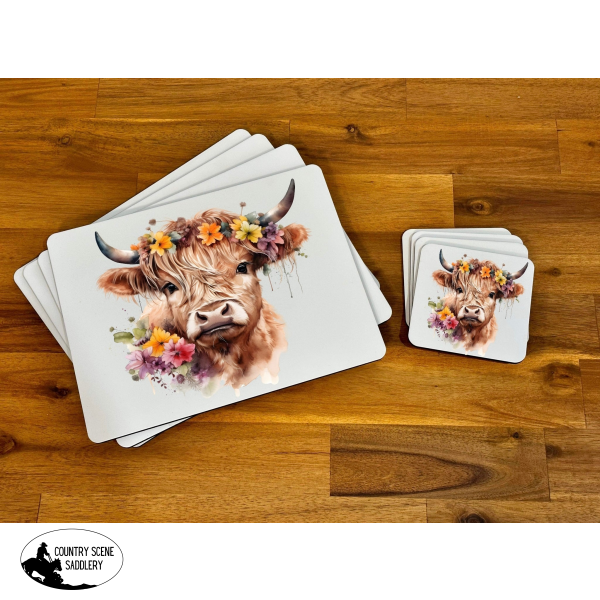 Placemat & Coaster Set - Floral Crown Highland Giftware