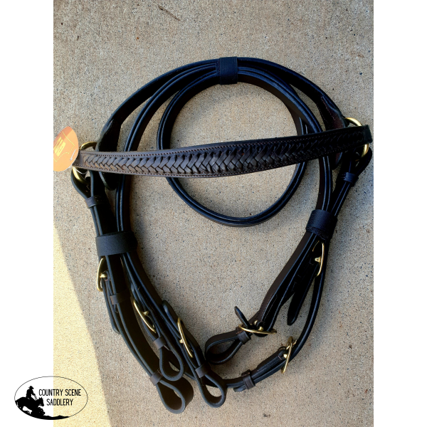 New! Plaited Brow Bridle Cruiser-Choc-Chip-Suede-Spotted-Hair