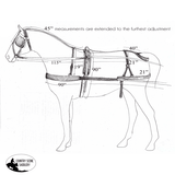 New! Premium Medium / Large Horse Size nylon driving harness meant for heavy use. - Country Scene Saddlery and Pet Supplies