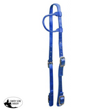 New! Premium Nylon One Ear Headstall. Posted. Size Full/cob / Blue