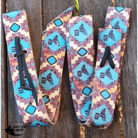 Premium Quality Barrel Racer Print Nylon Tie Strap And Off Billet Set. Tack Sets