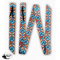 Premium Quality Barrel Racer Print Nylon Tie Strap And Off Billet Set. Tack Sets