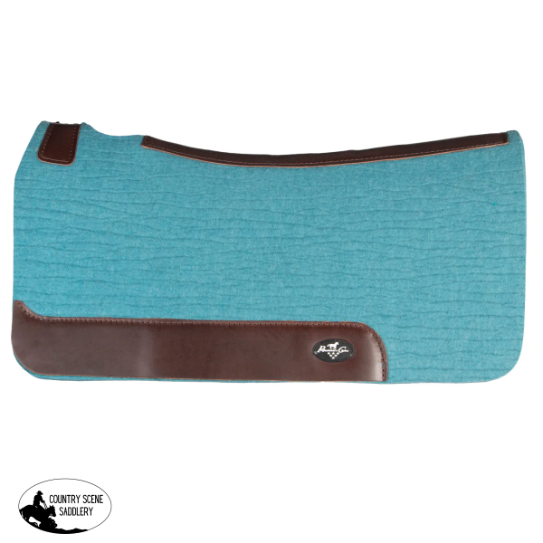 Professionals Choice Comfort Fit Steam Pressed Felt Saddle Pad - Pacific Blue Western Pad