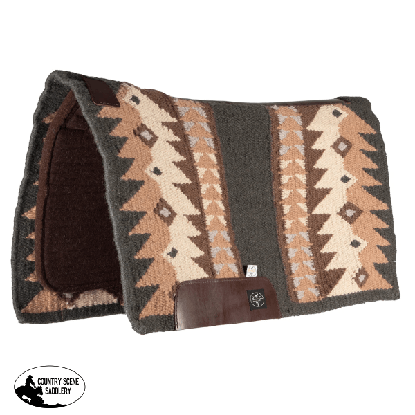 Professionals Choice Fuse Saddle Pad 3/4 - Charcoal & Tan Western Pads