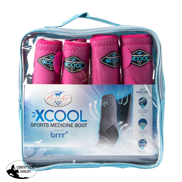Professionals Choice Smb 2Xcool Sports Boots - 4 Pack - Raspberry Medicine Value