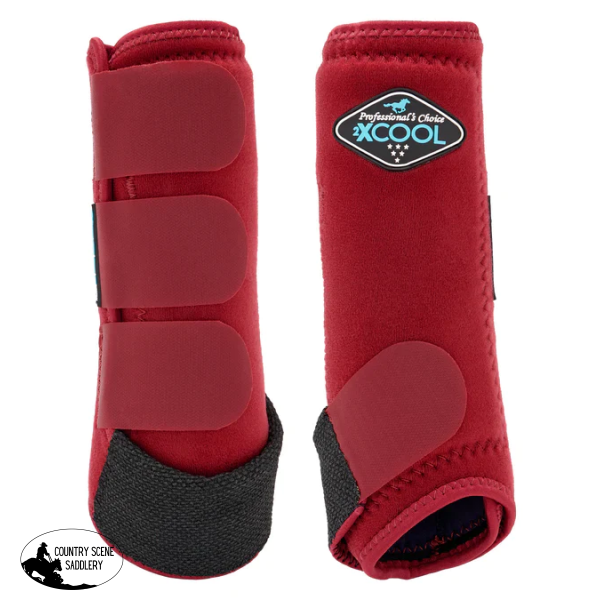 Professional’s Choice Sports Medicine Boots 2Xcool | Front Pair - Red Small / - Value 4 Pack