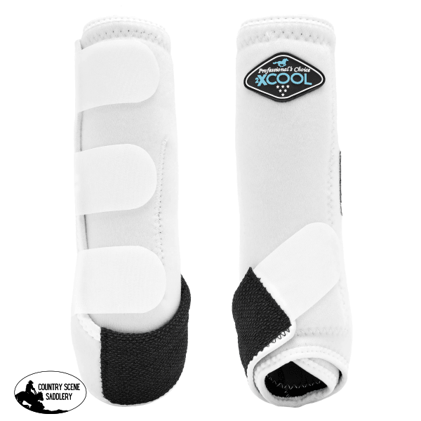 Professional’s Choice Sports Medicine Boots 2Xcool | Front Pair - White - Value 4 Pack