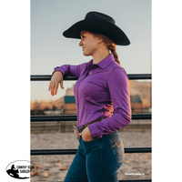 Purple Performance Rodeo Shirt (Adult) Western Shirts