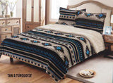 New! Queen Size 3 pc Borrego comforter set with southwest design. - Country Scene Saddlery and Pet Supplies