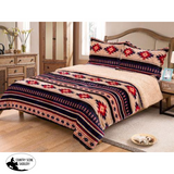 Queen Size 3 Pc Borrego Comforter Set With Southwest Design.