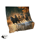 New! Queen Size Silk Touch Ultra Soft Blanket - Against the Wind - Country Scene Saddlery and Pet Supplies