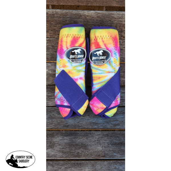 Rainbow Tiedye Boots Pair