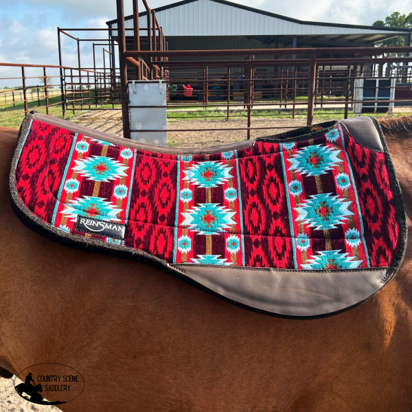 Rancher Canvas Top Pad- Turquoise And Red Aztec